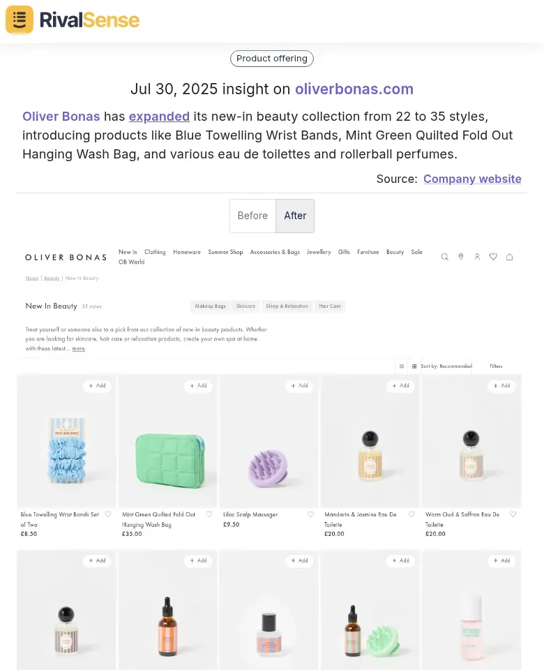Oliver Bonas Beauty Expansion