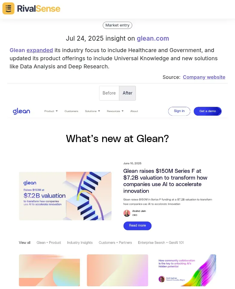 Glean expands industry focus