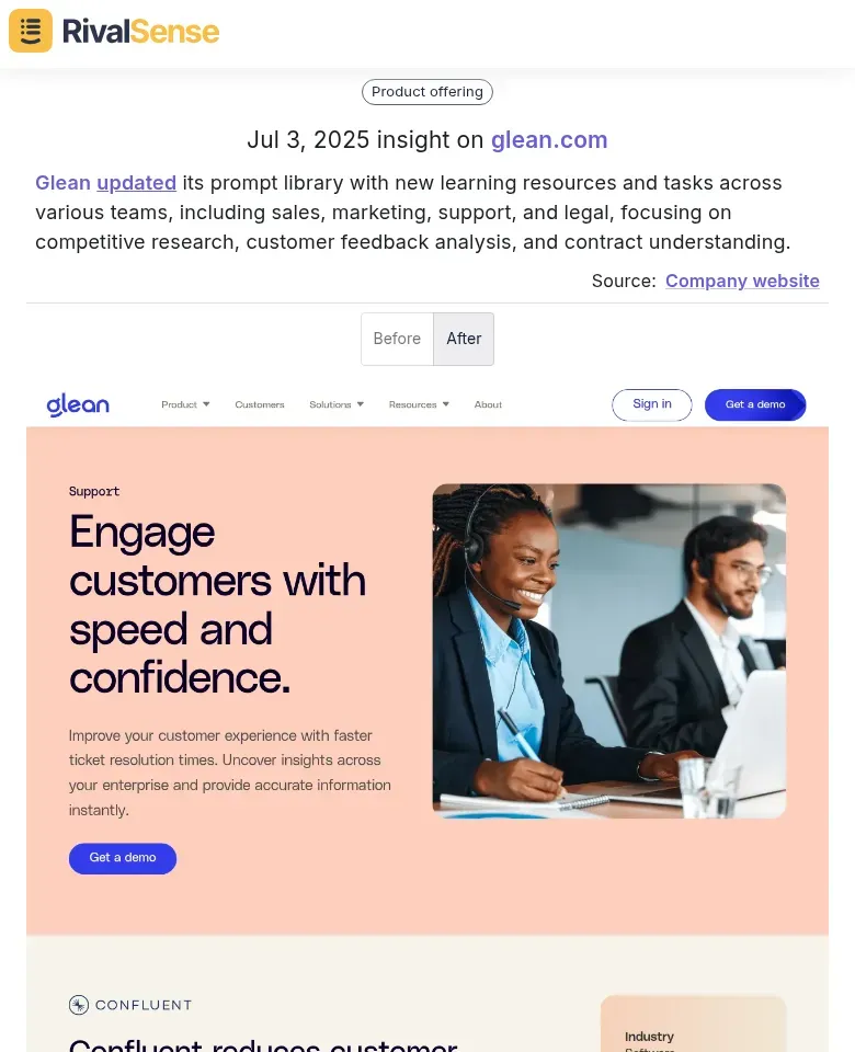 Glean Product Update
