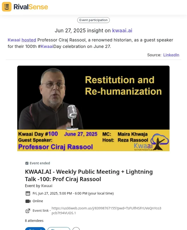 Kwaai speaker event