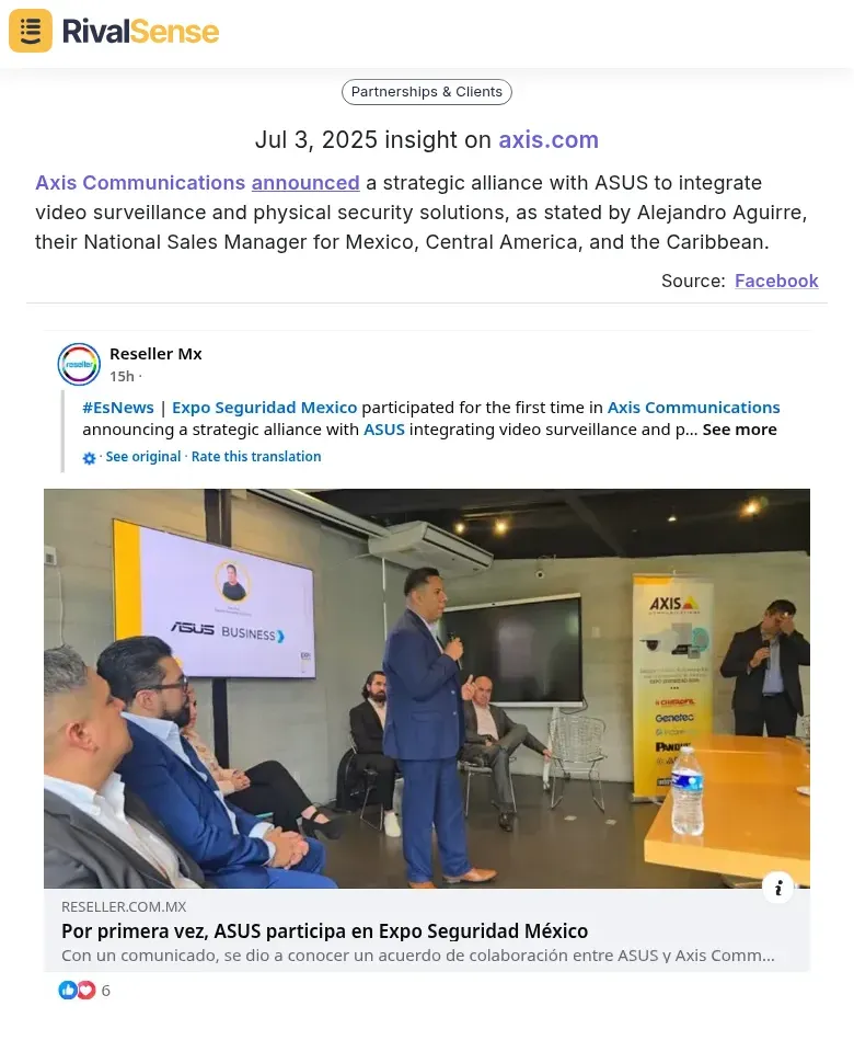 Axis Communications and ASUS Partnership