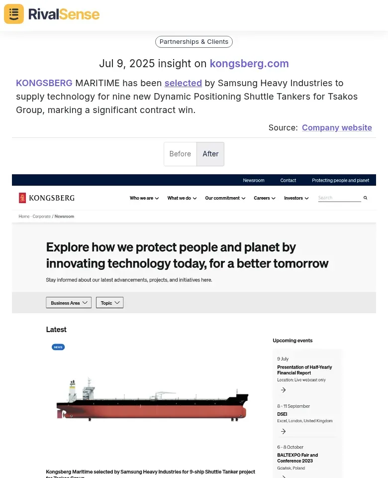 KONGSBERG MARITIME contract announcement