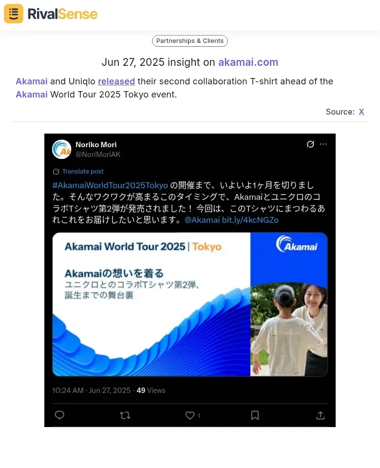 Akamai and Uniqlo Collaboration