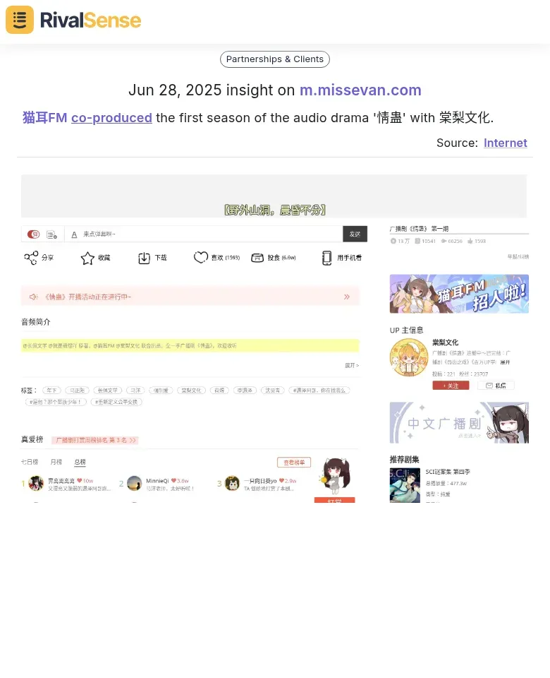 猫耳FM Collaboration