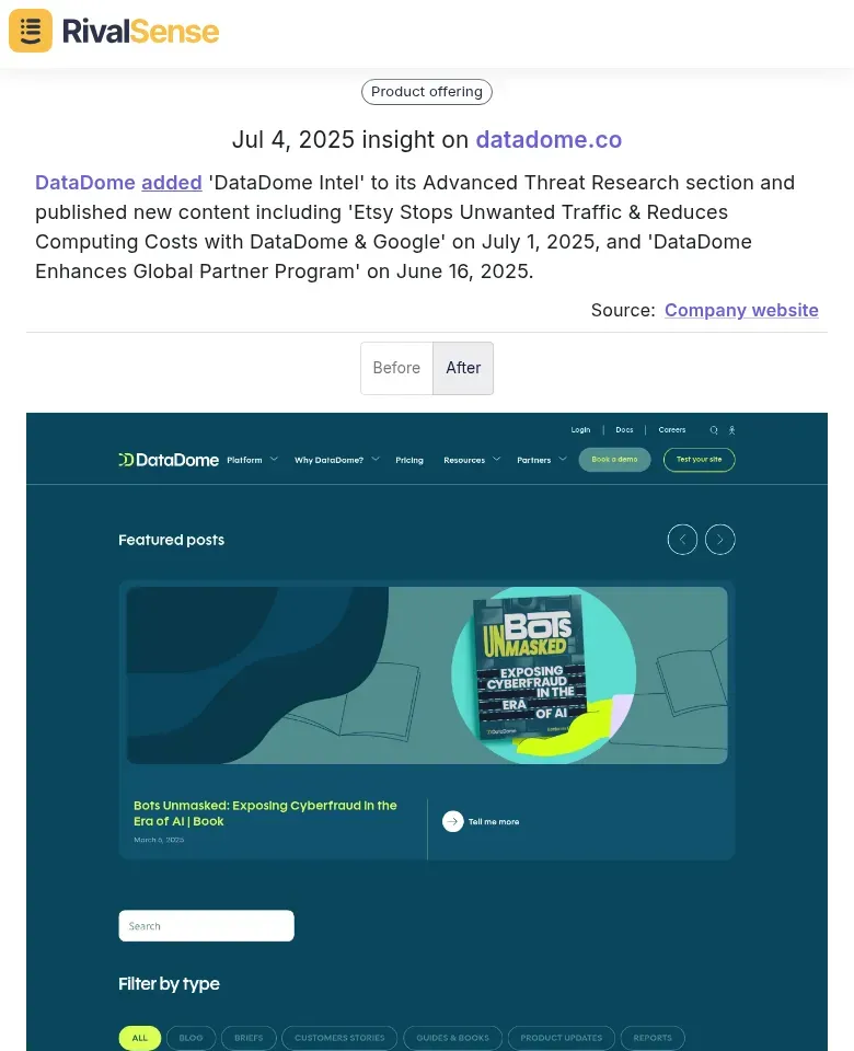 DataDome Product Update