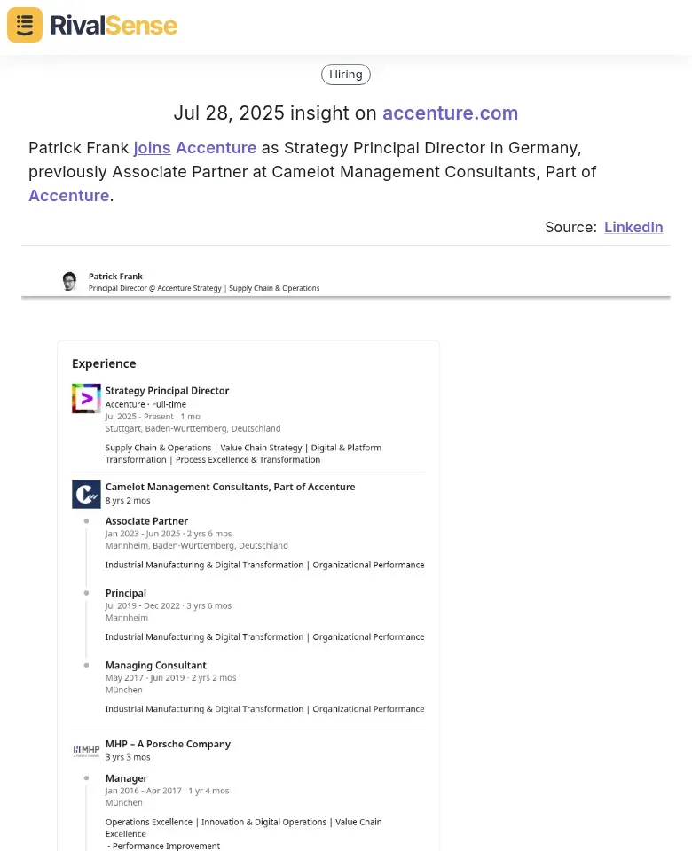 Accenture Leadership Change