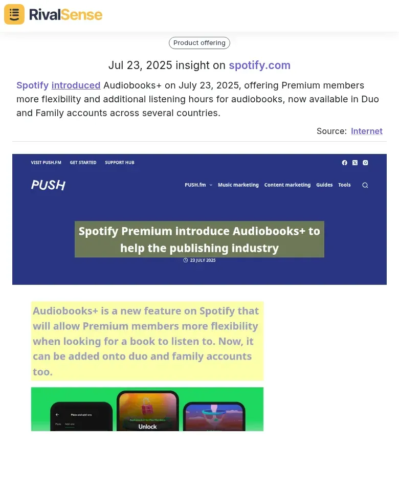Spotify Audiobooks+ Launch