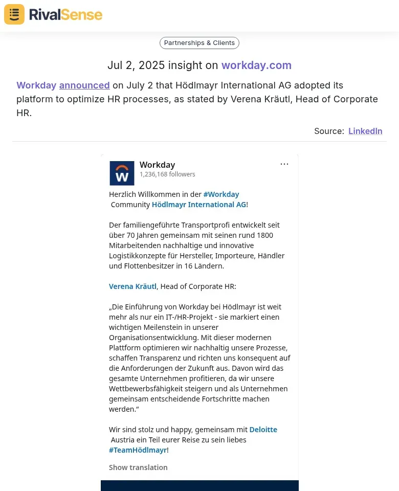 Workday Platform Adoption