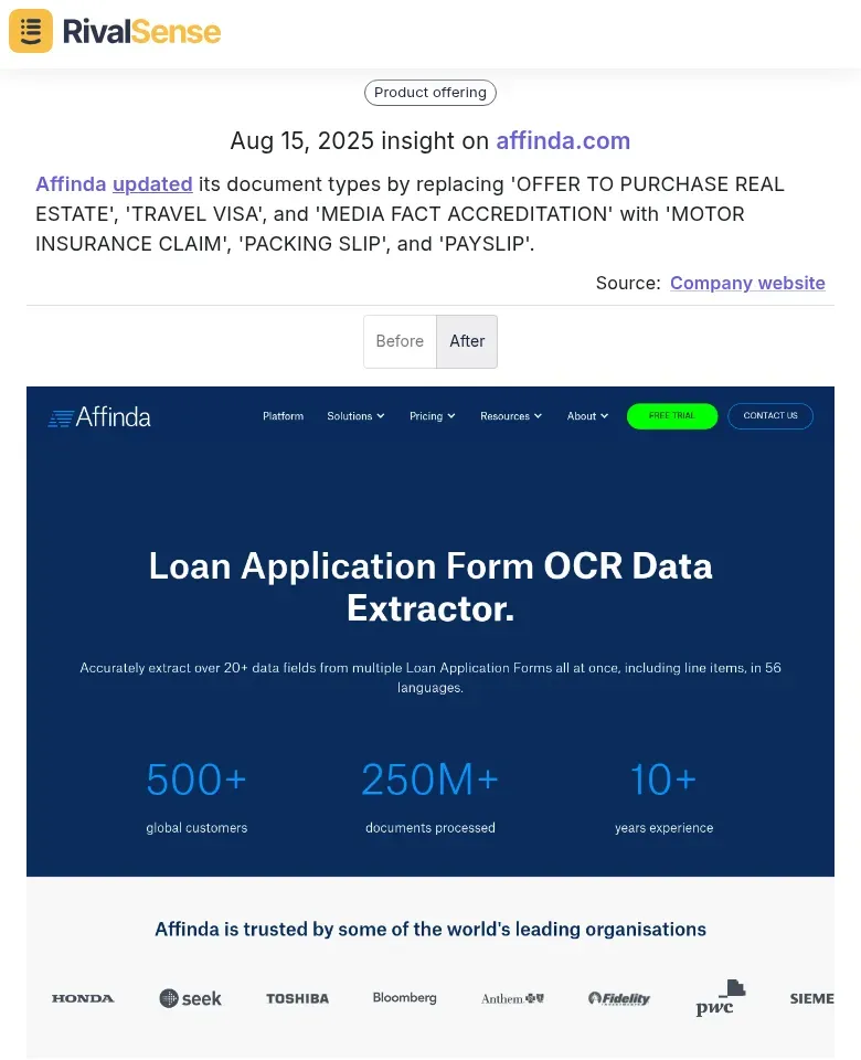 Affinda Document Types