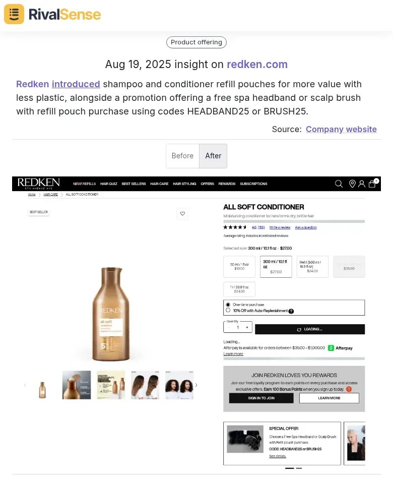 Redken sustainability initiative