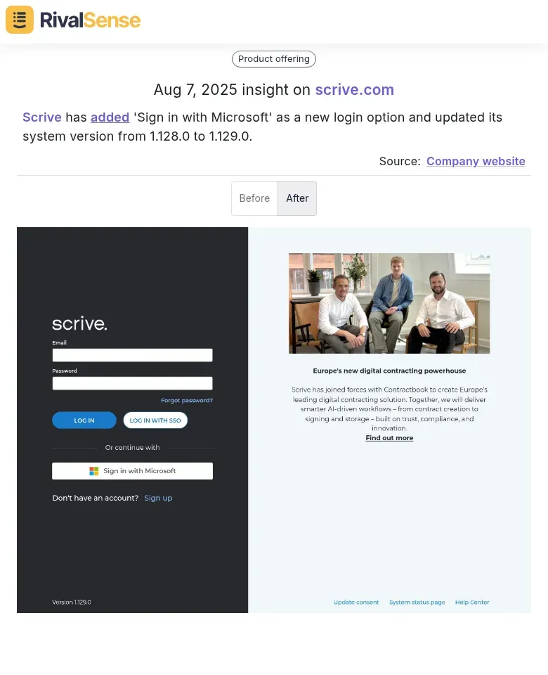 Scrive enhances login options