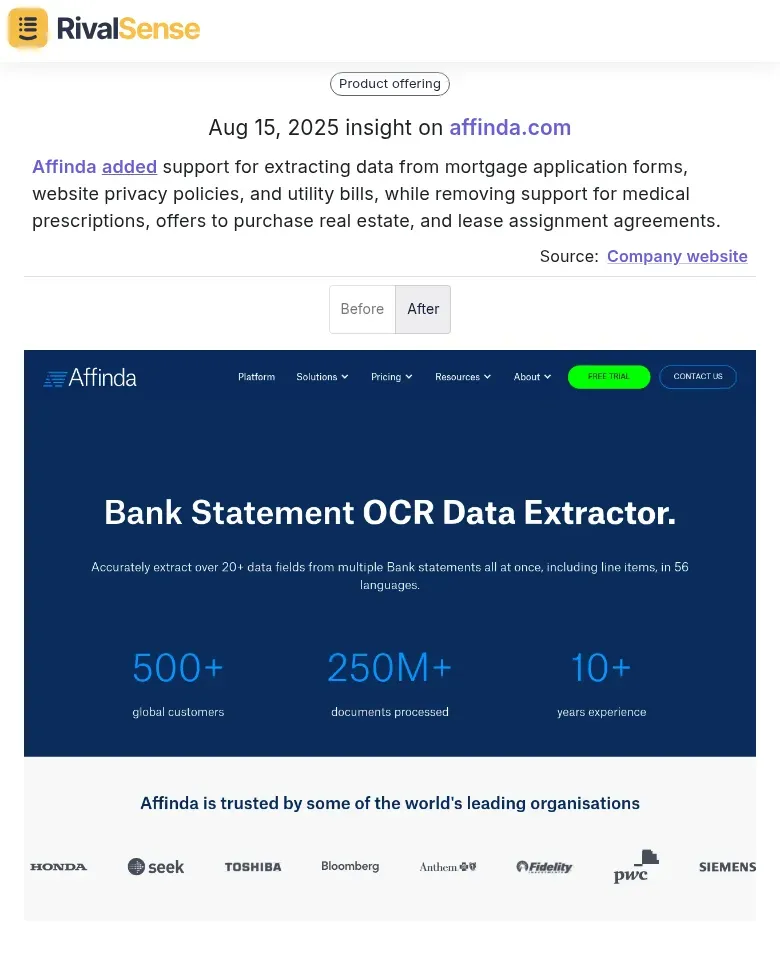 Affinda Data Extraction