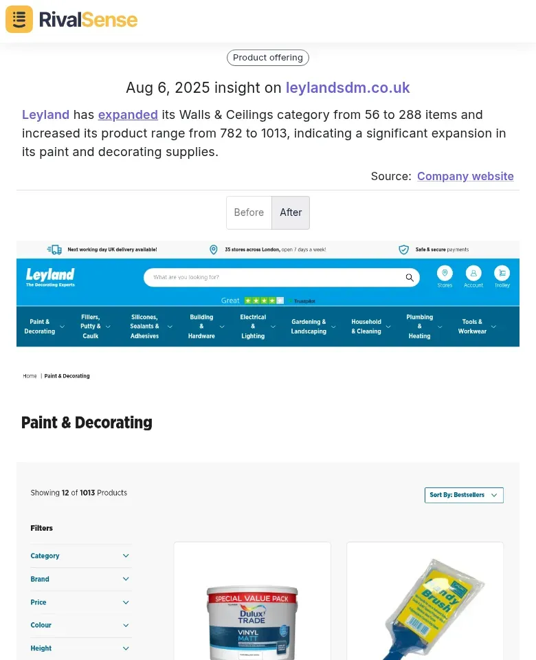 Leyland product expansion