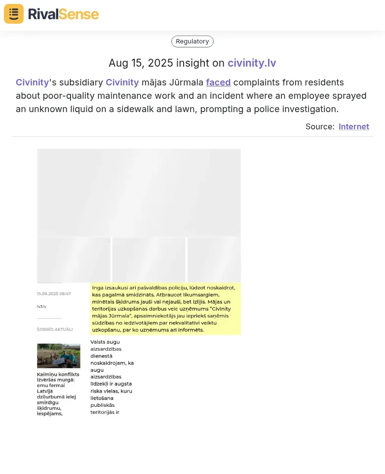 Civinity Operational Insight