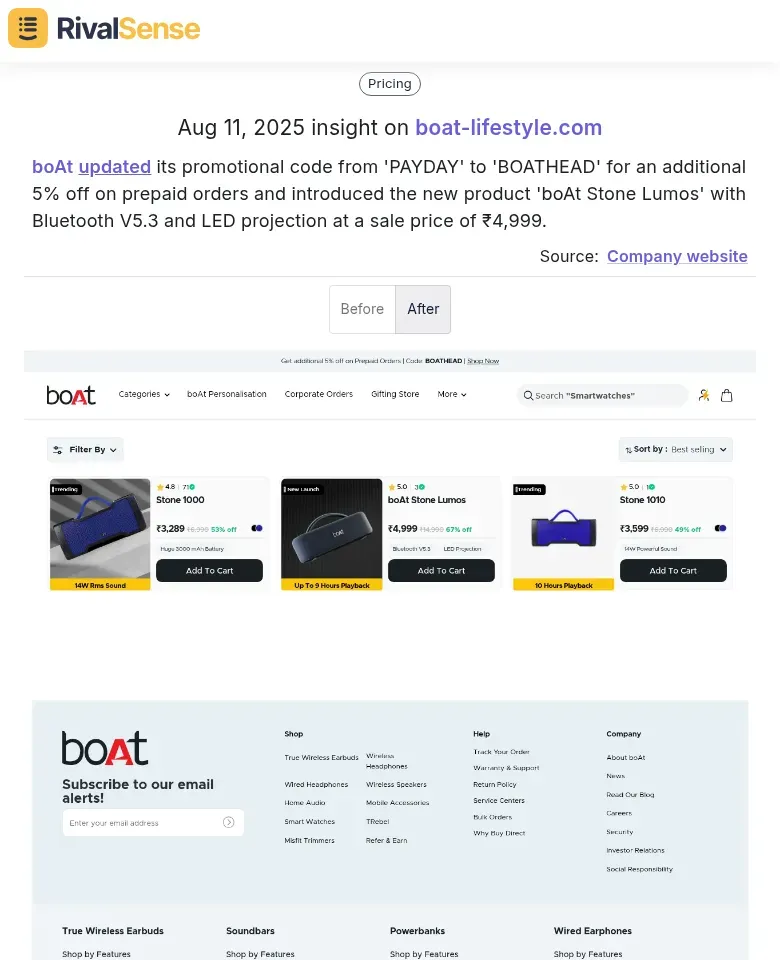 boAt Promo Update