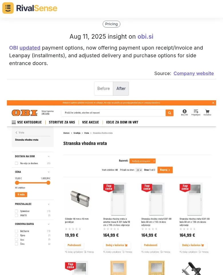 OBI Payment Options