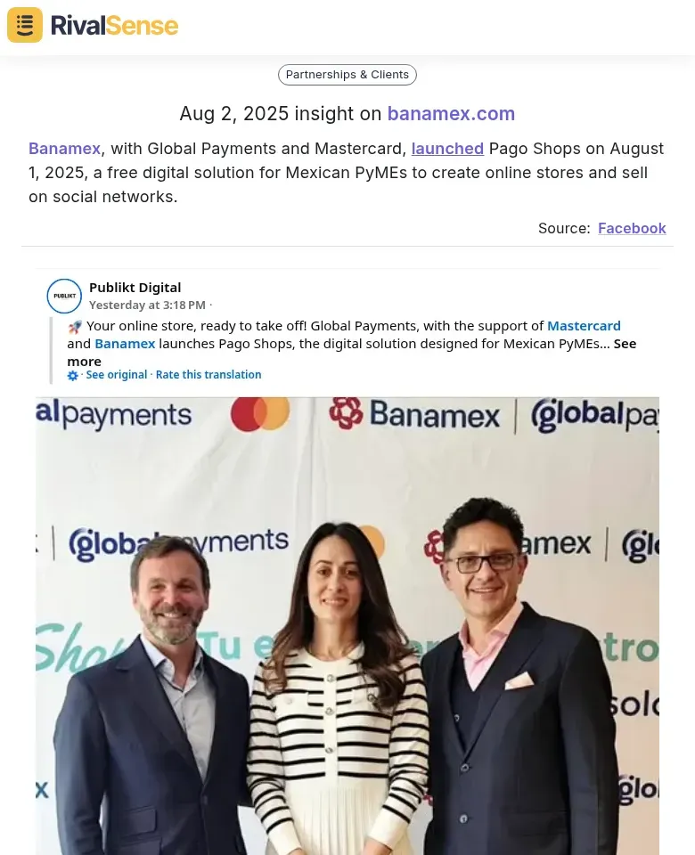 Banamex Pago Shops product launch
