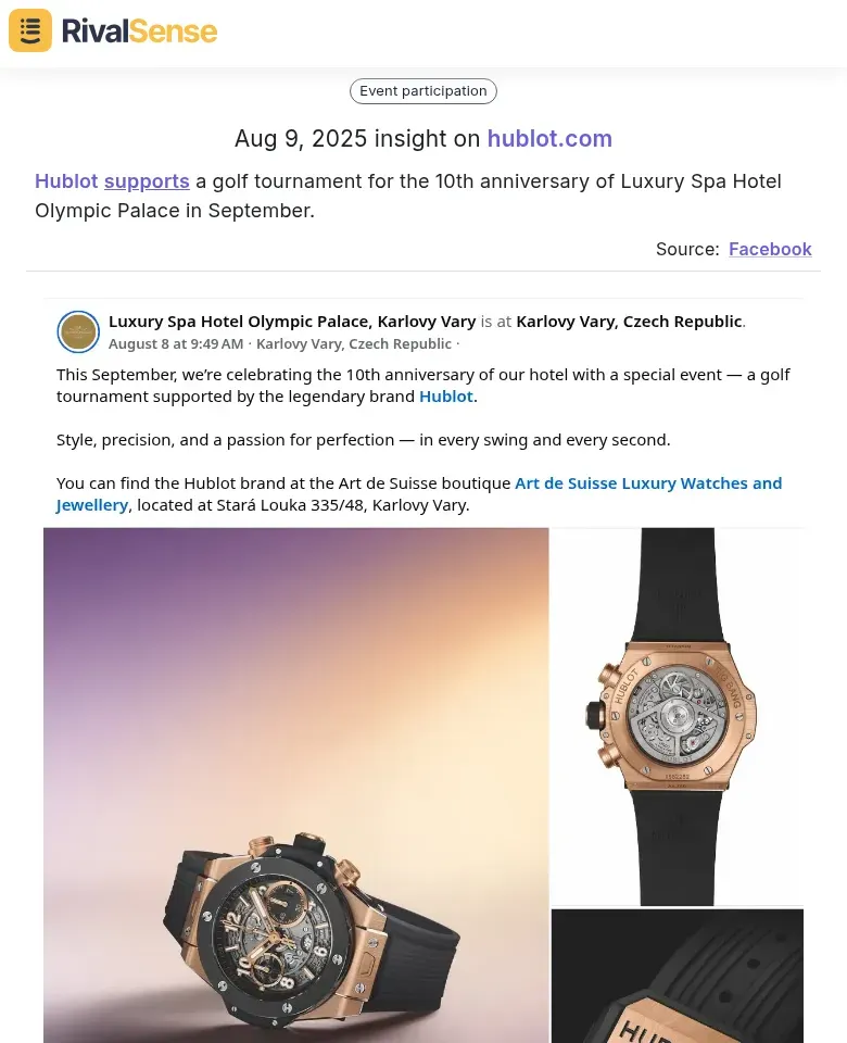 Hublot Golf Tournament
