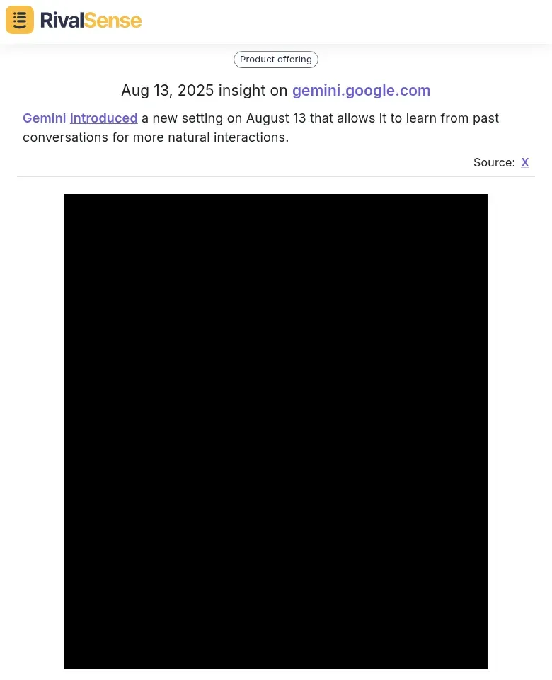 Gemini's new conversational memory setting