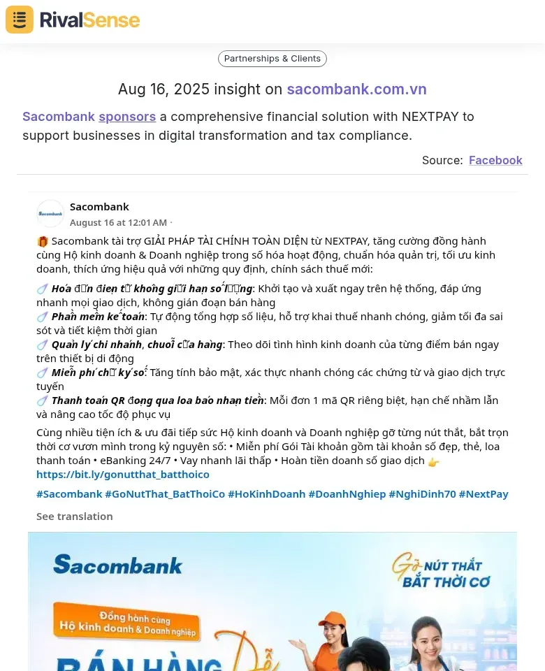 Sacombank-NEXTPAY Partnership