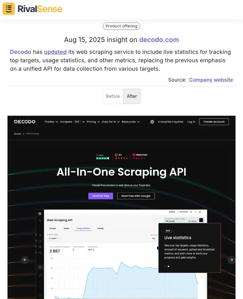 Decodo Web Scraping Update