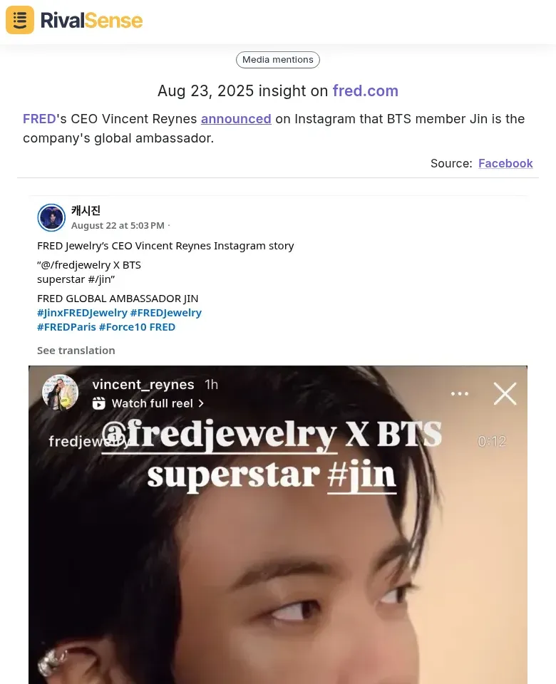 FRED Celebrity Partnership Insight