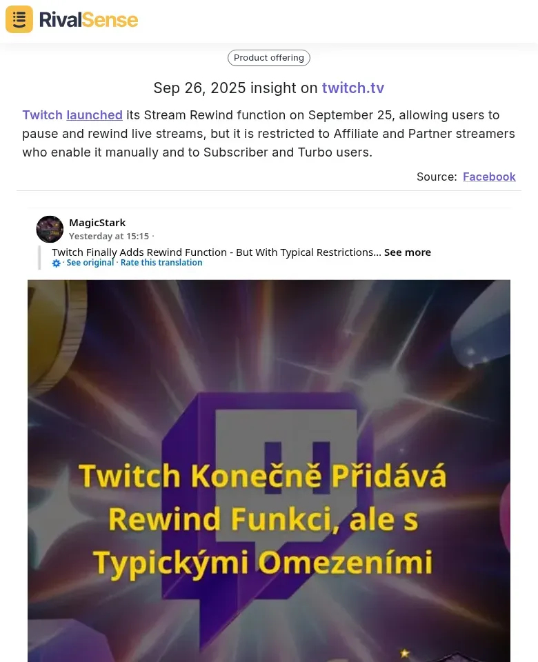 Twitch Stream Rewind