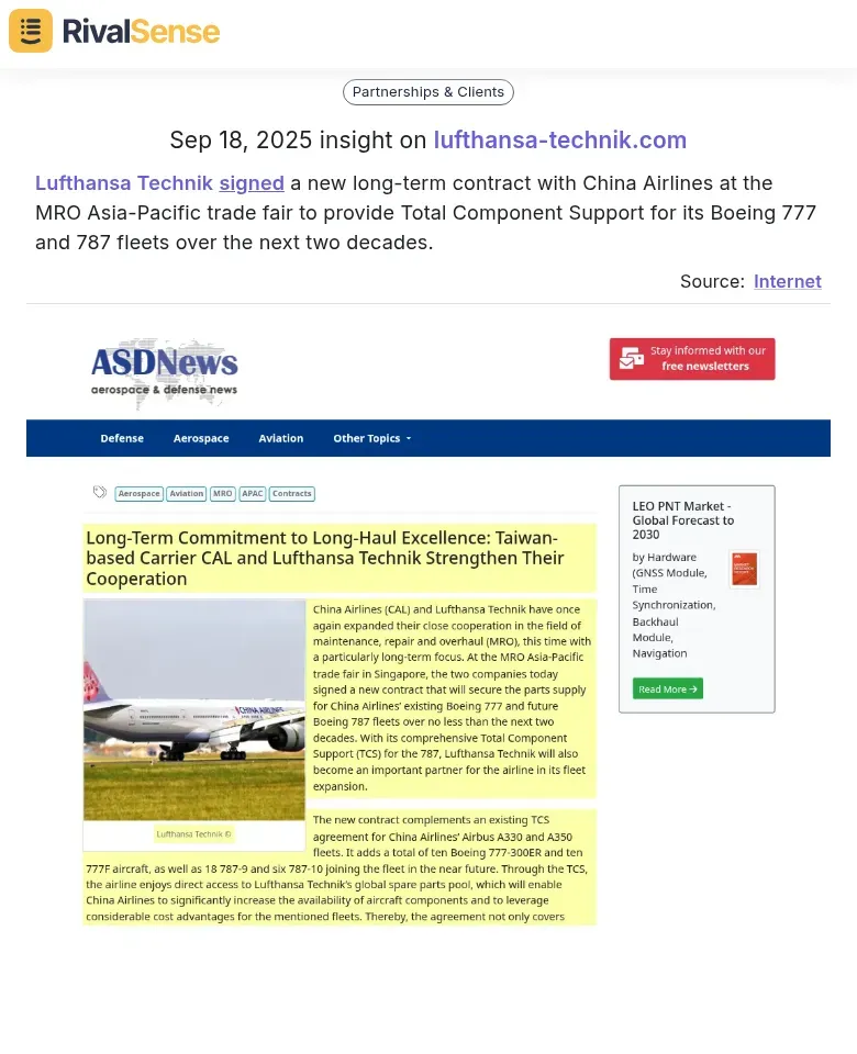 Lufthansa Technik Contract