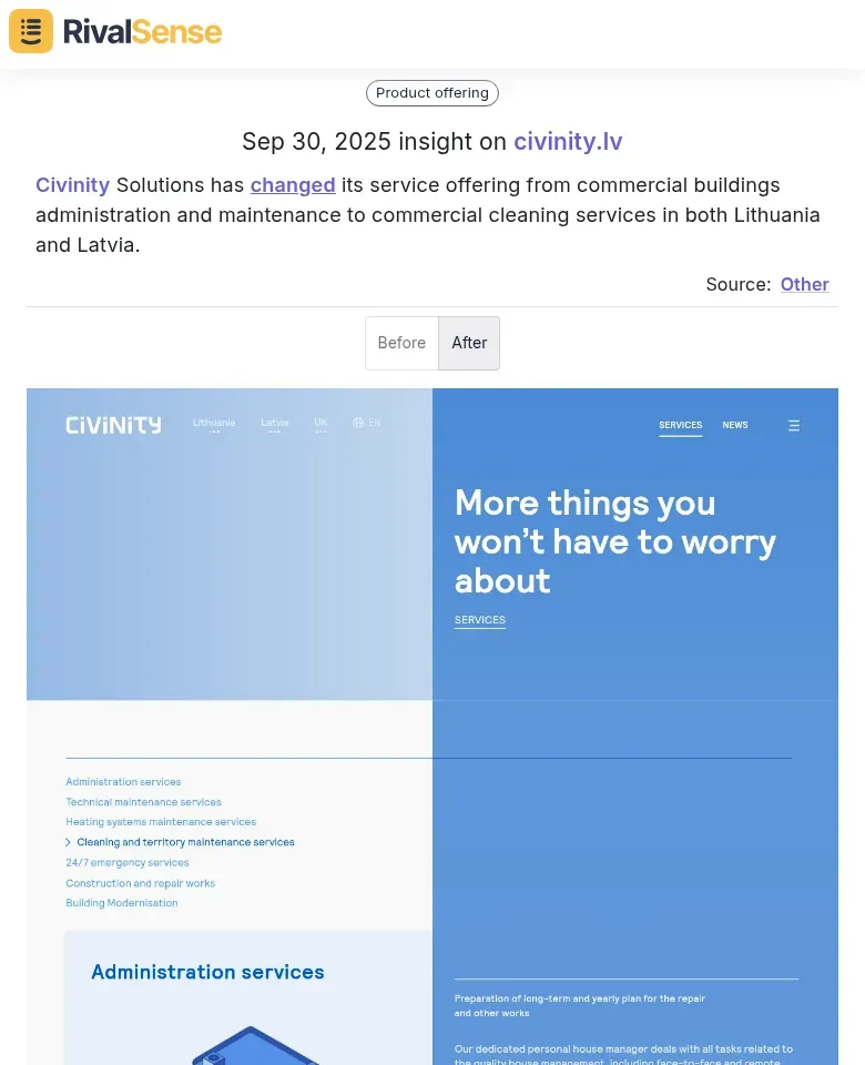 Civinity Solutions Service Shift