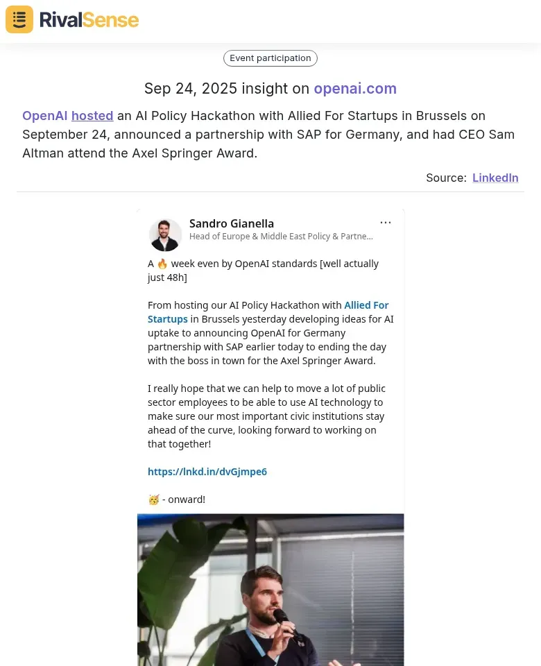 OpenAI Competitor Insight