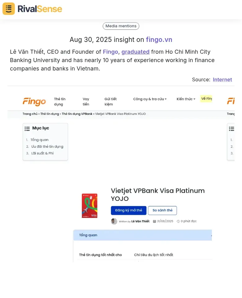 Lê Văn Thiết, CEO and Founder of Fingo