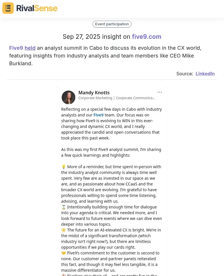 Five9 Analyst Summit