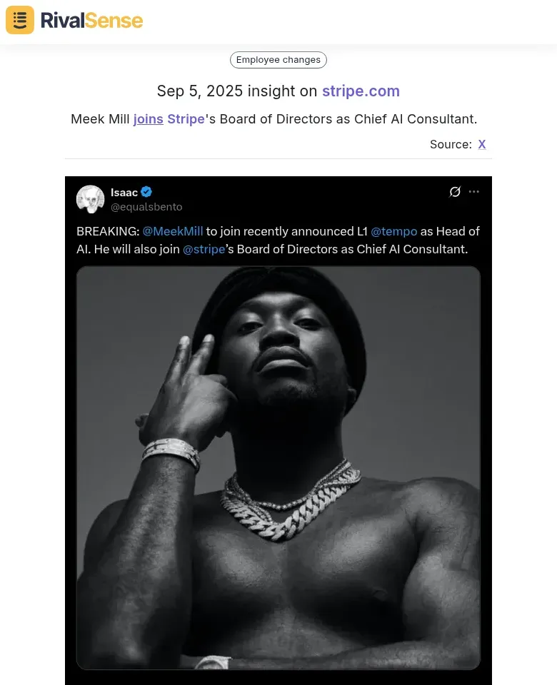 Meek Mill joins Stripe's Board