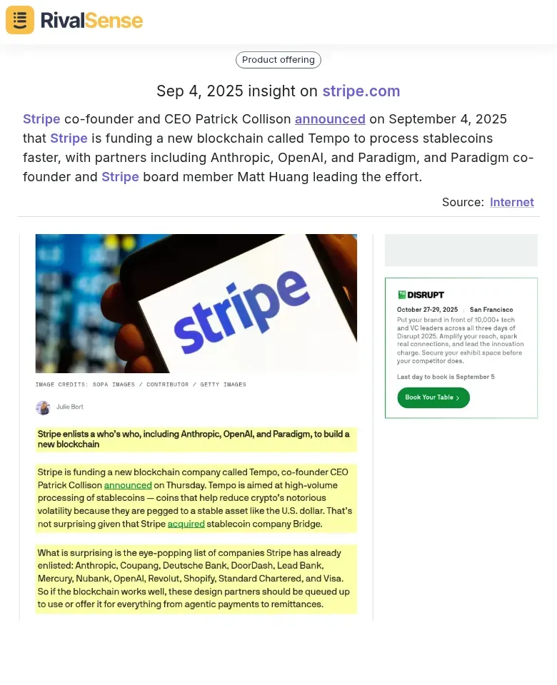 Stripe Blockchain Announcement