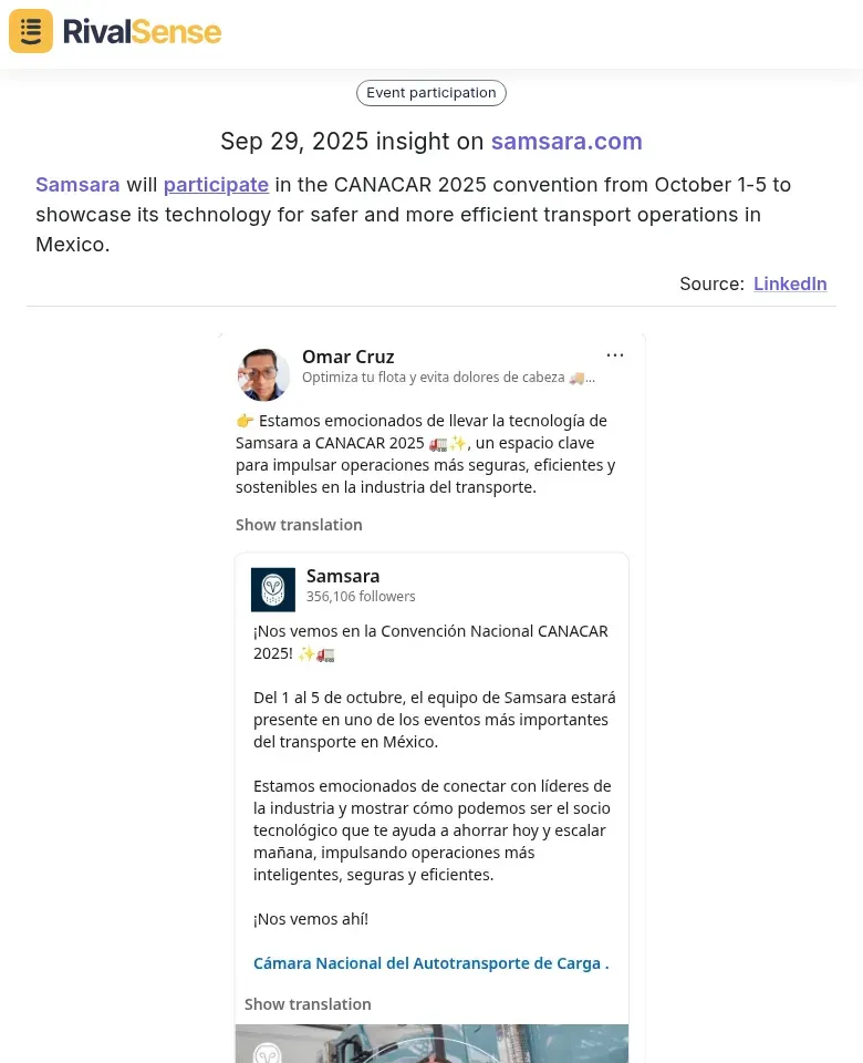 Samsara CANACAR 2025