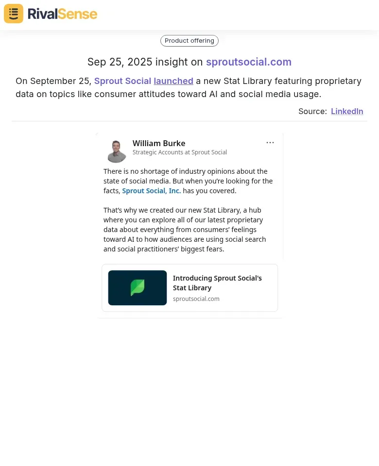 Sprout Social Stat Library