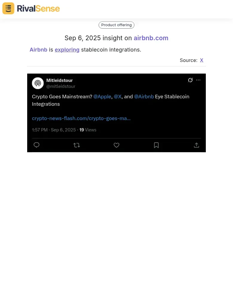 Airbnb Stablecoin