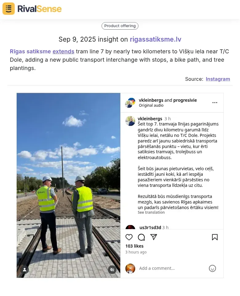 Rīgas Satiksme Expansion