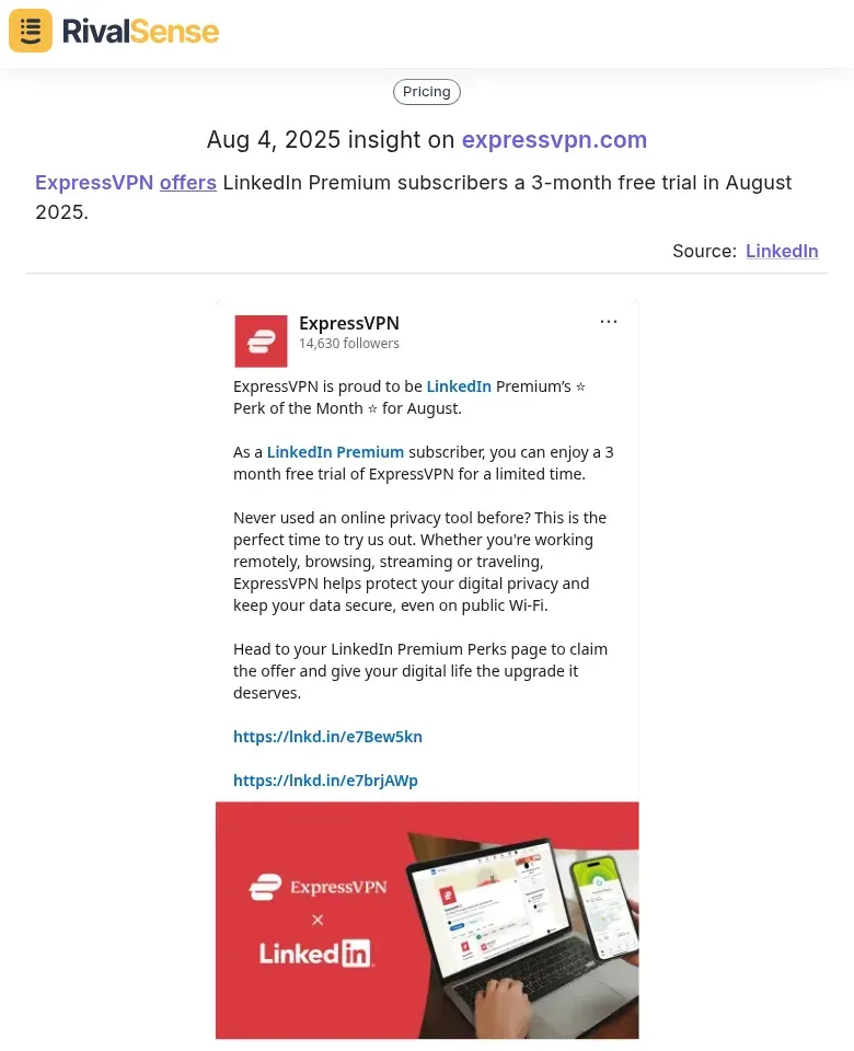 ExpressVPN LinkedIn Partnership