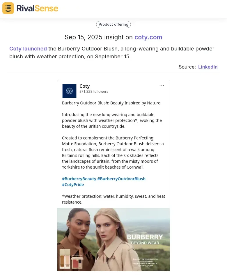 Coty Burberry Blush Launch