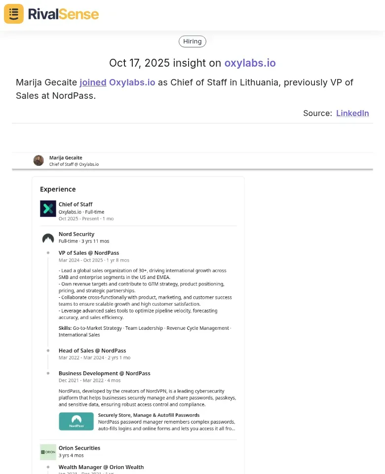 Marija Gecaite's role change insight