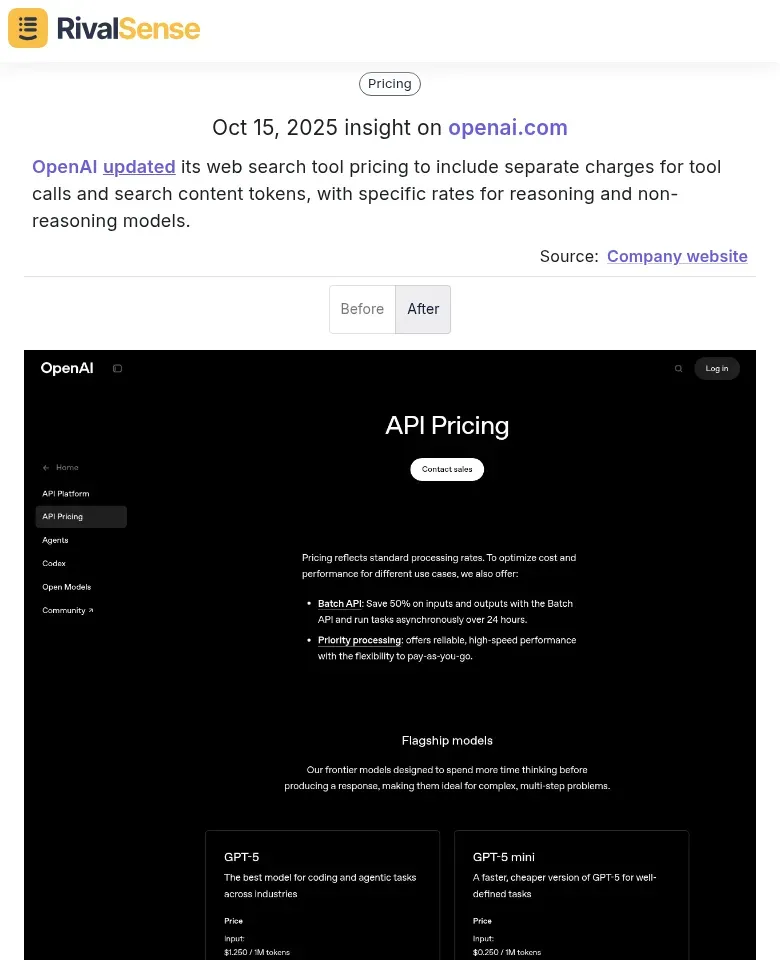 OpenAI Pricing Update