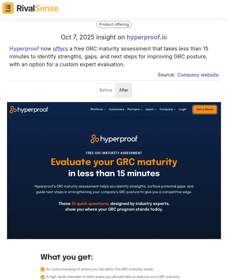 Hyperproof GRC Assessment