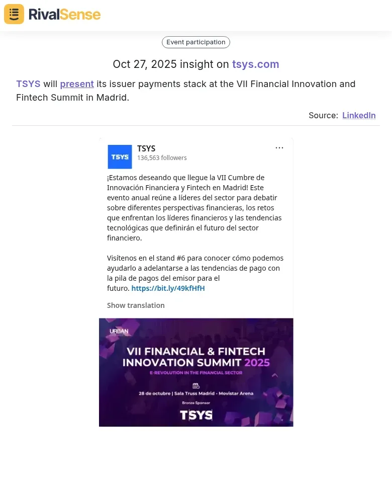 TSYS Event Insight