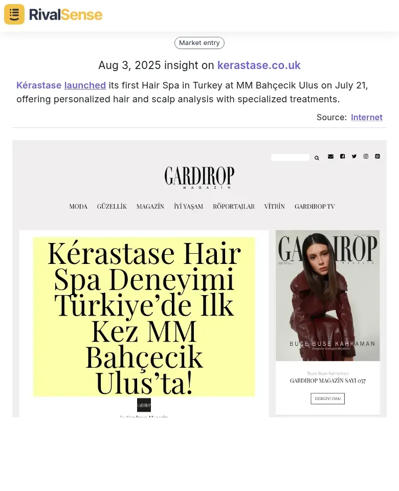Kérastase Hair Spa in Turkey
