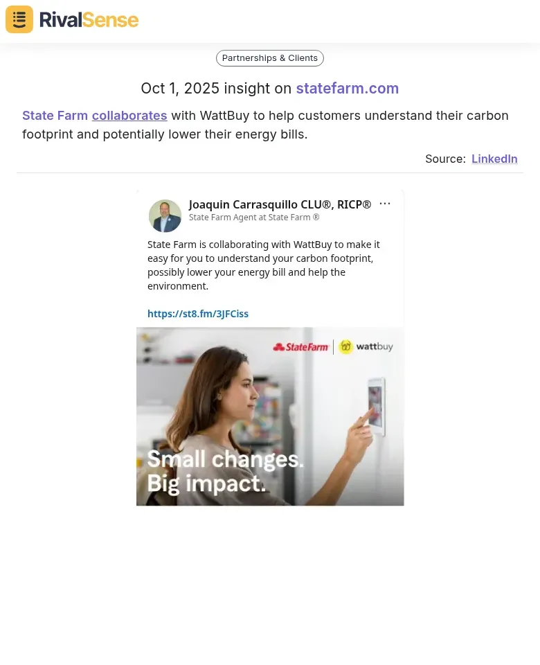 State Farm and WattBuy Collaboration