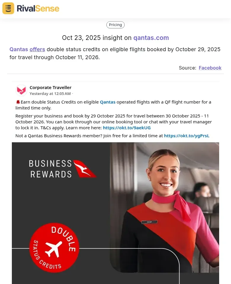 Qantas Double Status Credits