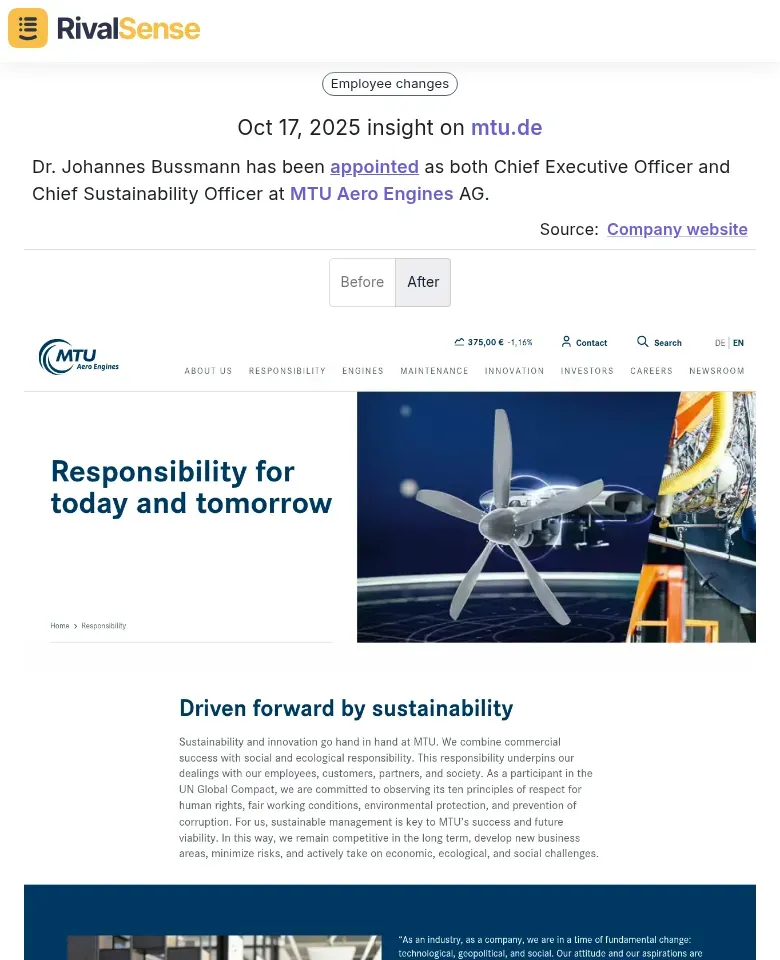 Management Change Insight