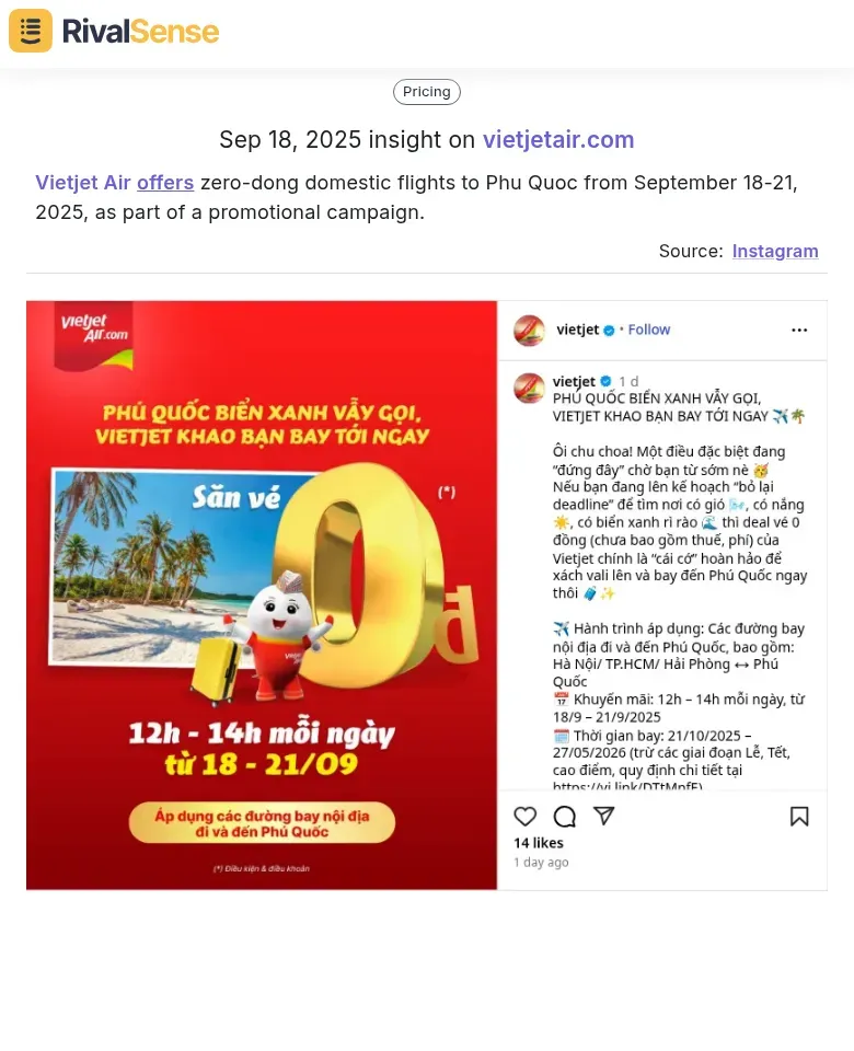 Vietjet Air Promotion