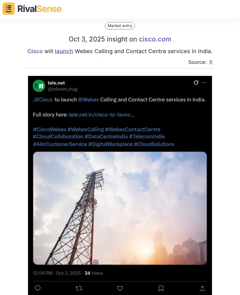 Cisco Service Launch in India
